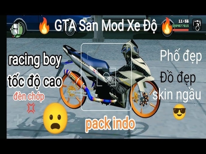 Tải Gta San Mod Xe Độ Apk (Việt Hóa, CLEO Menu) V2.11.311 Hướng Dẫn Cài Đặt Gta San Mod Xe Độ