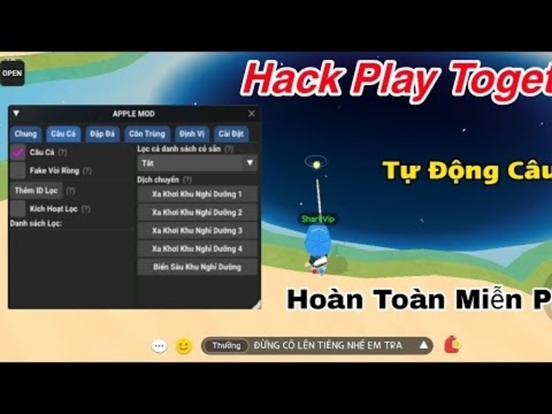 Tải Play Together Modhack.cfd Apk (MOD Siêu Vip, Auto Câu Cá) v2.25.1 Tích Hợp Mod Menu Tiện Lợi Trong Hack Play Together