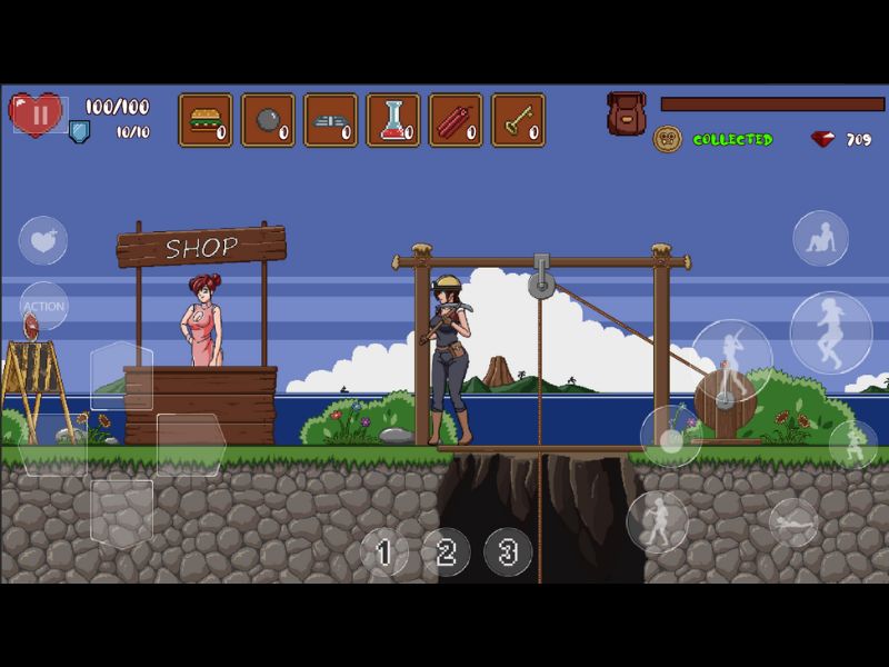 Tải Hailey Adventure Mod APK (Full Tiền, Kim Cương) v0.7.3.8 Cơ chế điều khiển đơn giản, tối ưu cho mobile trong Hailey Adventure APK
