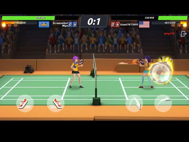 Tải Badminton Blitz Mod APK (Vô Hạn Tiền) v1.18.9.31 Cơ chế Smash chân thực trong Badminton Blitz APK
