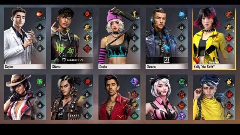 Tải Hack Free Fire Max (Menu, Tăng Độ Chính Xác, Xuyên Tường) v2.121.1 Hệ thống nhân vật và kỹ năng đa dạng trong Free Fire Max