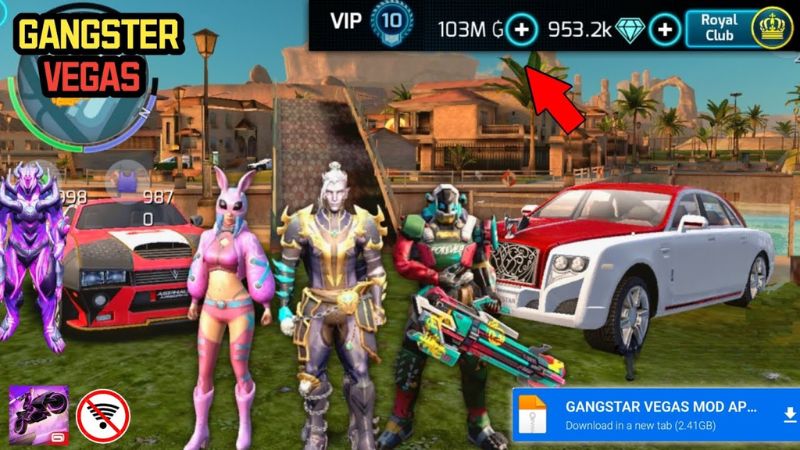 Tải Gangstar Vegas Mod Apk V9.2.0c (Vô Hạn Tiền, Kim Cương, VIP 10) Gangstar Vegas Hack Full Tiền Kim Cương Tính Năng Gì?