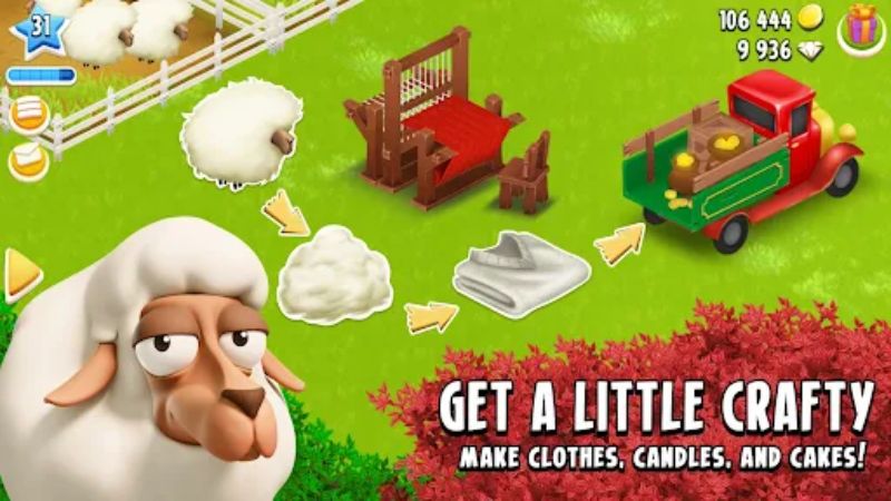 Tải Hay Day Mod APK (Vô Hạn Tiền, Hạt Giống, Kim Cương) v1.68.205 Sử dụng xe tải để giao hàng trong Hay Day Mod APK