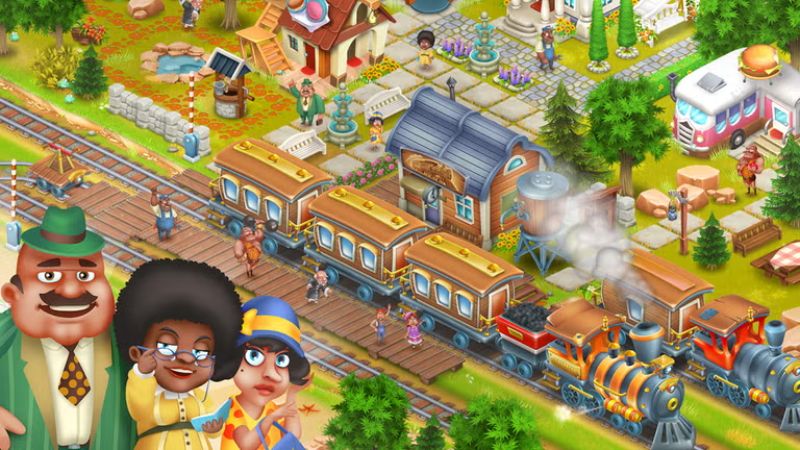 Tải Hay Day Mod APK (Vô Hạn Tiền, Hạt Giống, Kim Cương) v1.68.205 Mô phỏng tàu lửa đón chở khách và hàng hóa trong Hay Day Mod APK