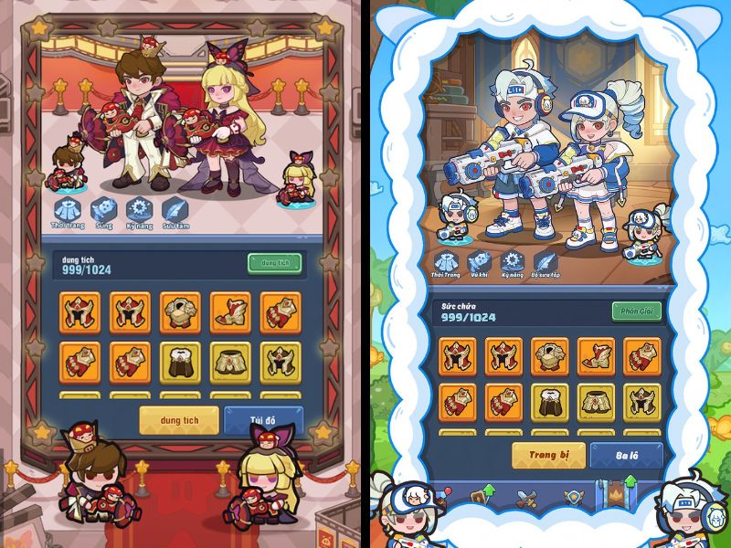 Tải Tiểu Tuyết Lĩnh Chủ Mod APK (Vô Hạn Tiền, Bông Tuyết) v1.53 Trang bị và nâng cấp mạnh mẽ trong Tiểu Tuyết Lĩnh Chủ Mod
