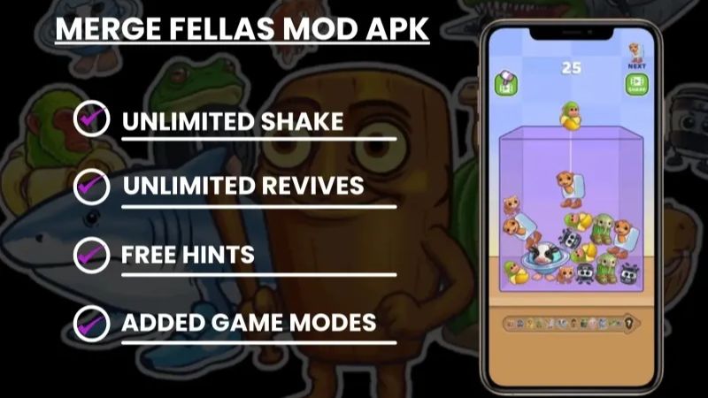 Tải Hack Merge Fellas (Vô Hạn Shakes, Hồi Sinh) v2.3.3.5 Merge Fellas Mod APK Có Gì?