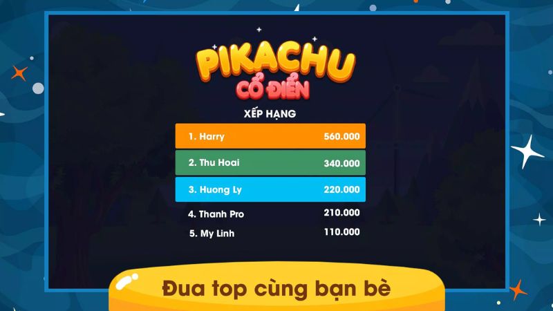 Tải Pikachu Cổ Điển APK v1.0.0 Hay Nhất Cho Mobile Đua top cùng bạn bè trong Pikachu Cổ Điển