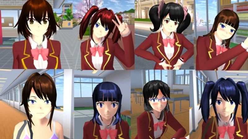 Tải Sakura School Simulator APK v1.047.12 Mới Nhất Hệ thống nhân vật và tương tác đa dạng trong Sakura School Simulator