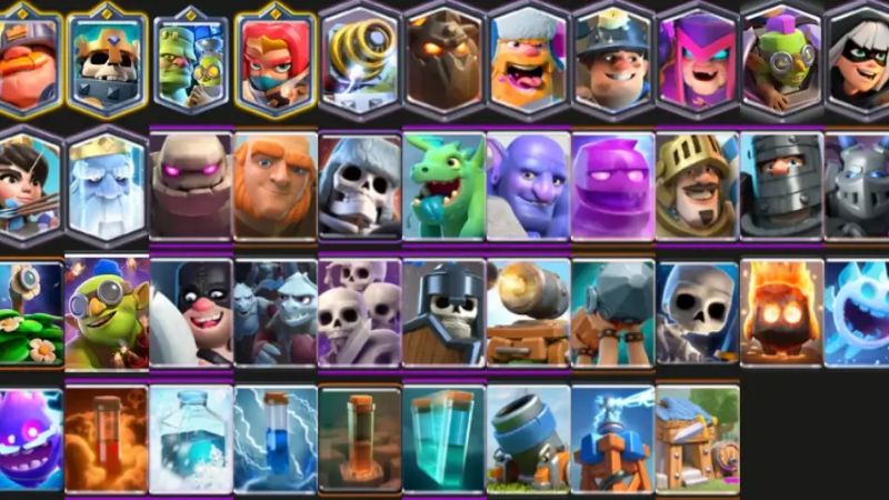 Tải Clash Royale APK v130300033 Mới Nhất Cho Mobile Hệ thống thẻ bài phong phú và liên tục cập nhật trong Clash Royale APK