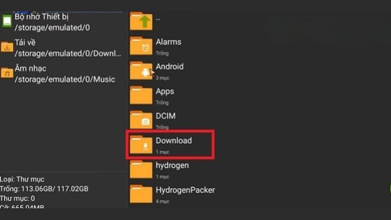 Tải Delta Executor VNG Roblox V2.706 Cho Android Mở ứng dụng Zachiver vào mục Download