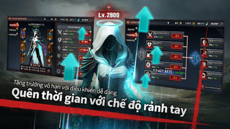 Tải Immortal Rising 2 APK v1.4.13 Mới Nhất Cho Android Nâng cấp nhân vật và kỹ năng để tăng sức mạnh trong Immortal Rising 2