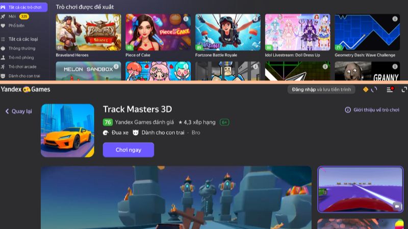 Tải Yandex Game APK v26.10.8920 Miễn Phí Cho Android Giao diện đơn giản thân thiện và dễ sử dụng trong Yandex Game APK