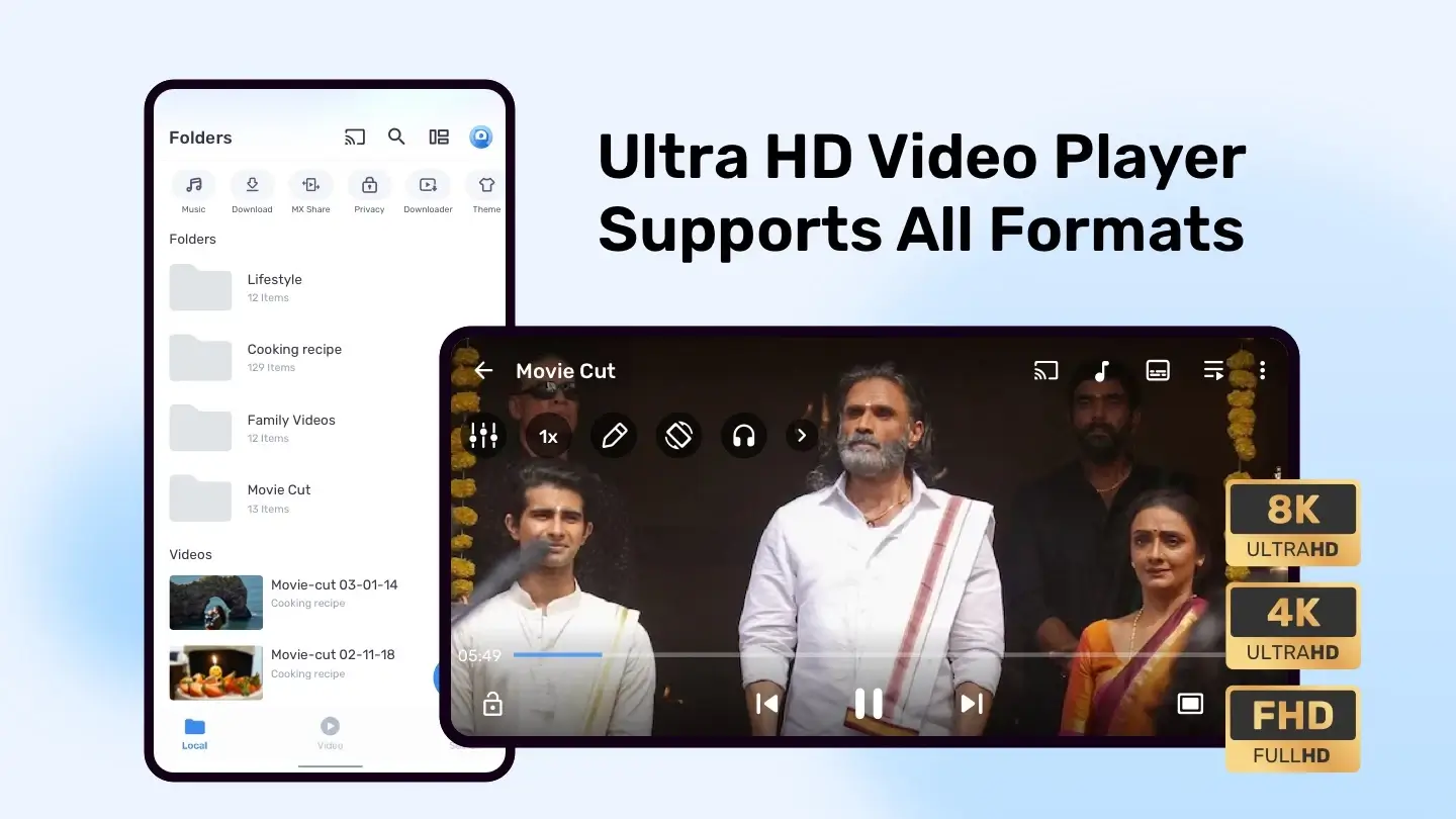 Tải MX Player Pro v2.14.1 MOD APK (Mở Khóa Gold/VIP, Không Quảng Cáo) Các Tính Năng Đột Phá Trên MX Player Pro MOD APK Mới Nhất